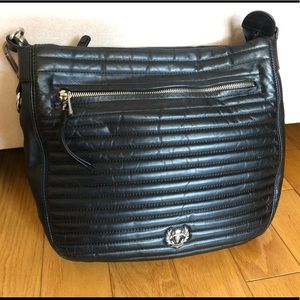 RUDSAK DAMAR Black Leather Quilted Handbag